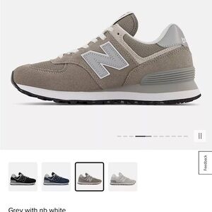 New Balance 574 Sneakers Grey White Size 7.5 Classic Running Shoe